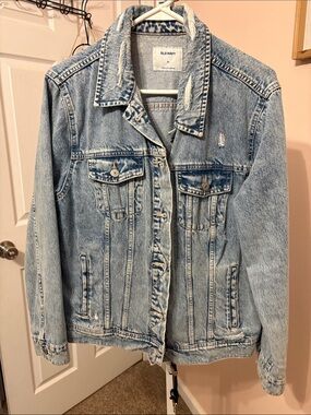 Old Navy Light Wash Denim Jacket with Button-Front